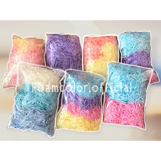 กระดาษฝอยสีพาสเทล ฝอยราคาส่ง เส้นเล็ก ไม่บาดมือ เกรดพรีเมียม ของตกเเต่งปัจฉิมdiy กันกระเเทกครึ่งโล/1กิโลกรัม(พร้อมส่ง)