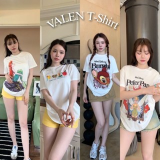 เสื้อยืดคอกลมแขนสั้น✨VALEN T-Shirt✨เนื้อผ้าดี ลายน่ารักมาก ป้ายVALEN