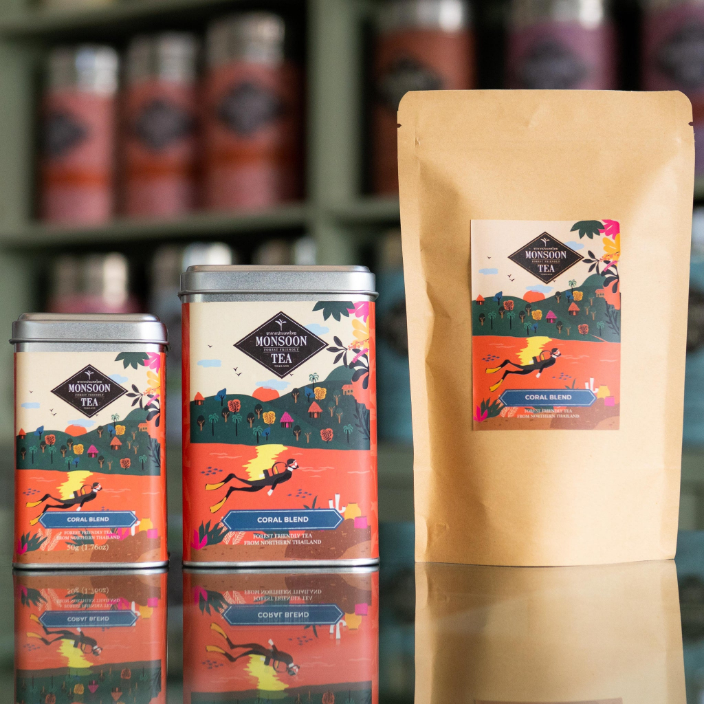 Coral Blend ชามอนซุนทีชาดำเบลนด์ อัสสัมชาป่า tea form thailand , black tea blend