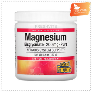 Natural Factors, Magnesium Bisglycinate, Pure, 200 mg, 4.2 oz (120 g)