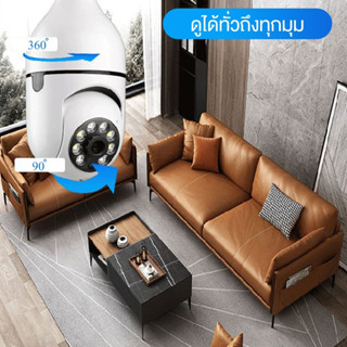 กล้องหลอดไฟ icam365 ip camera cctv  แถมฟรีsdcard 64GB ไร้สาย ดูผ่านมือถือ กล้องวงจรปิด 360 องศา 2ล้านพิกเซล wifi full HD