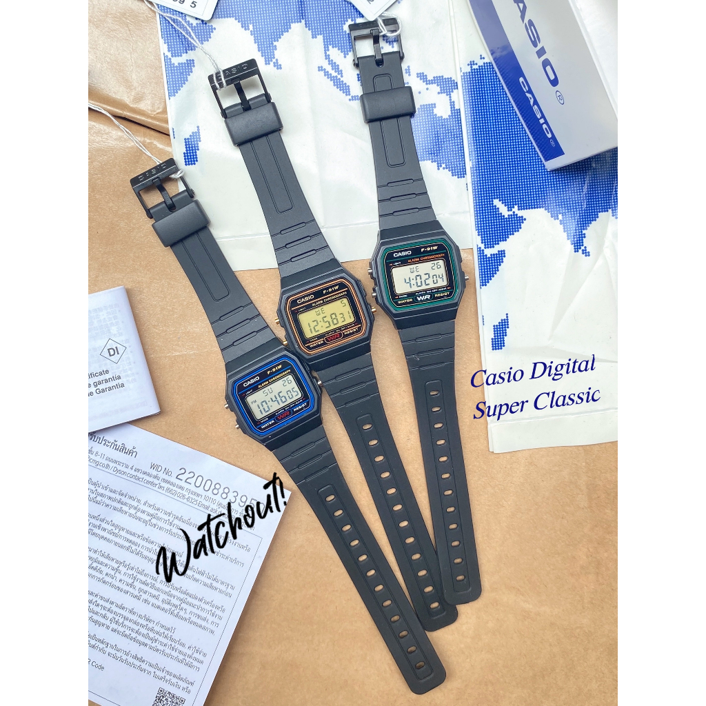 นาฬิกาข้อมือ Casio Digital รุ่น F-91W
