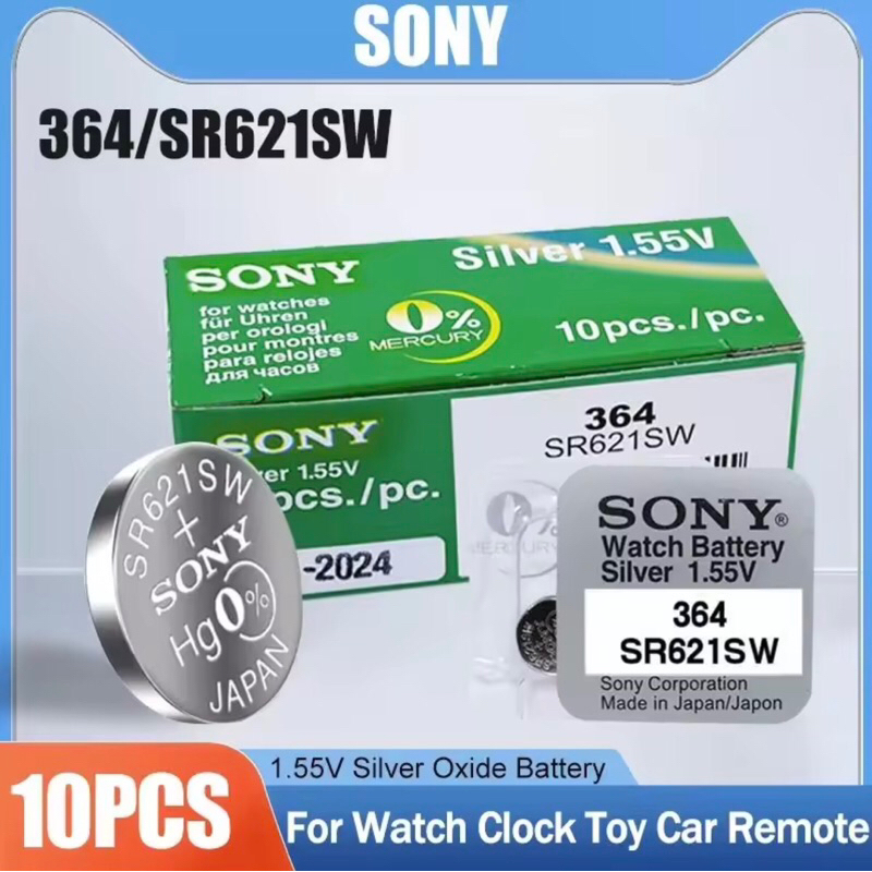 364 sr621sw battery for watches SONY ถ่าน นาฬิกา แบตเตอรี่