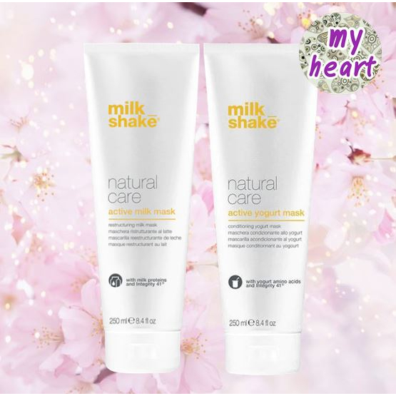 Milk Shake Natural Care Active Milk Mask/Yogurt Mask 250 ml มาส์กสูตร Milk สำหรับผมทำสี สูตร Yogurt สำหรับผมเสีย