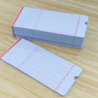 บัตรตอก ลงเวลา เข้างาน บัตรพนักงานงาน 100แผ่น/แพ็ค ขนาด 8.5x18.2 ซม. ใช้ได้กับทุกเครื่อง