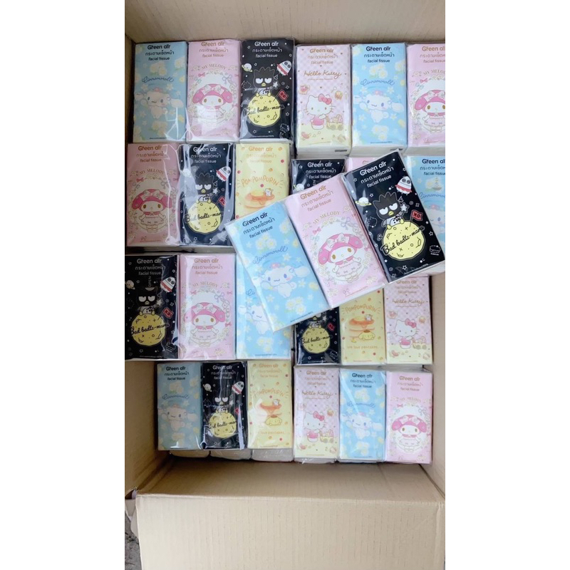 ทิชชูพกพา 1แพ็คมี6ห่อ ลิขสิทธิ์แท้ Sanrio