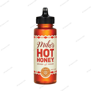 Mikes น้ำผึ้งเผ็ด สำหรับราดพิซซ่า ไก่ทอด บาร์บีคิว Hot Honey Infused with Chilies ขนาด 12oz (340g.) (BBF15/Jun/2027)