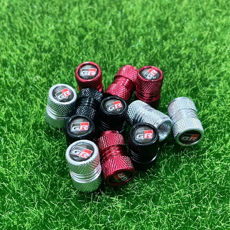 【พร้อมส่งจากไทย】จุกลมยาง จุ๊บลม รถยนต์  มอเตอร์ไซด์ ลาย GR (ทรงใหม่) Toyota GR Sport สวยงาม ราคา ถูกที่สุด ดีลบีเคเค