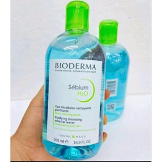 BIODERMA  สูตร SÉBIUM H2O สำหรับผิวมัน ผิวผสม และเป็นสิวง่าย ขนาด 500 ml การันตี​ของแท้นำเข้า