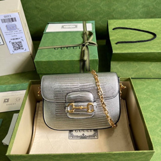 Gucci Horsebit 1955 lizard mini bag (Ori)เทพ 📌size 20.5x14.5x5 cm. 📌สินค้าจริงตามรูป งานสวยงาม หนังแท้