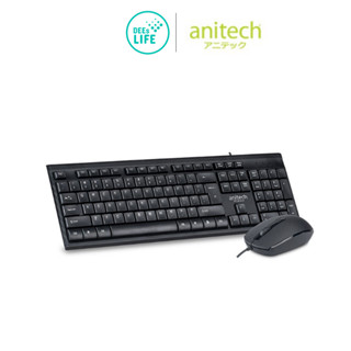 Anitech Wired Mouse + Keyboard ชุดเมาส์และคีย์บอร์ดมีสาย (TH/EN) รุ่น PA805 Black