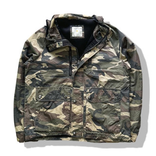 ZARA MAN Camo Hooded Jacket รอบอก 48”