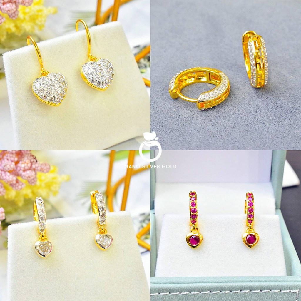 ต่างหู 0465 มินิมอล งานเกาหลี ไมครอน ชุบทอง หุ้มทอง แฟชั่น ทองสวย ใส่ออกงาน
