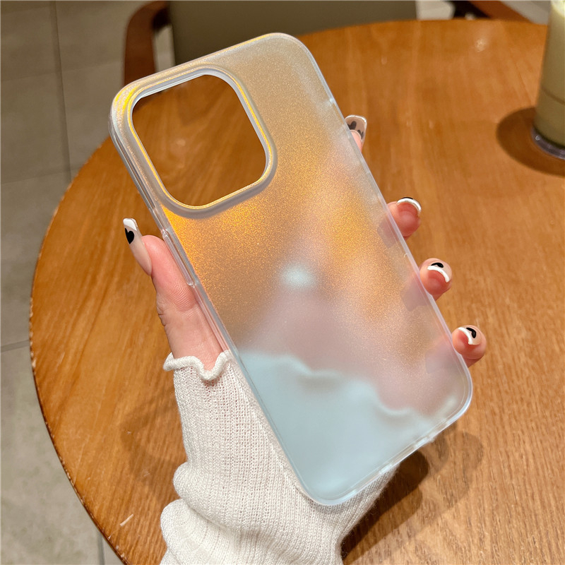 จัดส่งทันที เคสไอโฟน11/12/13/14/15 Pro max เคสไอโฟน 13 ส่องแสง มีน้ำค้างแข็ง Case For iPhone 11,13,14,15,16PM,15PM
