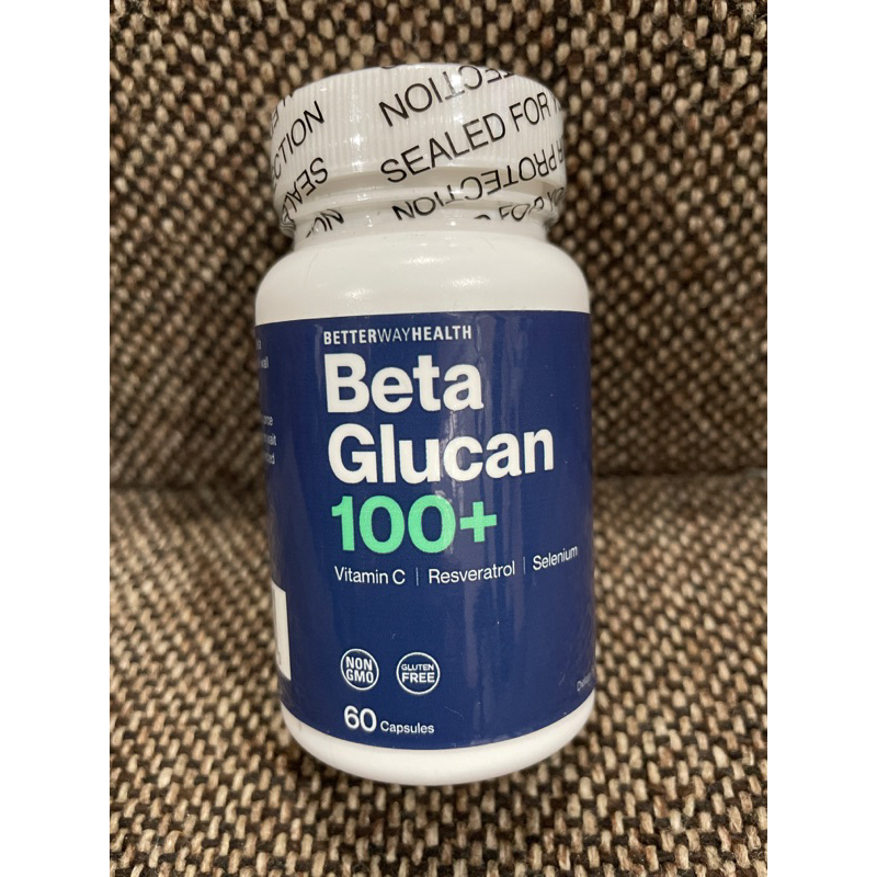 BetterWayHealth Beta Glucan 100+ Vitamin C Resveratrol Selenium NonGMO Gluten Free 60Cap เบต้ากลูเคน