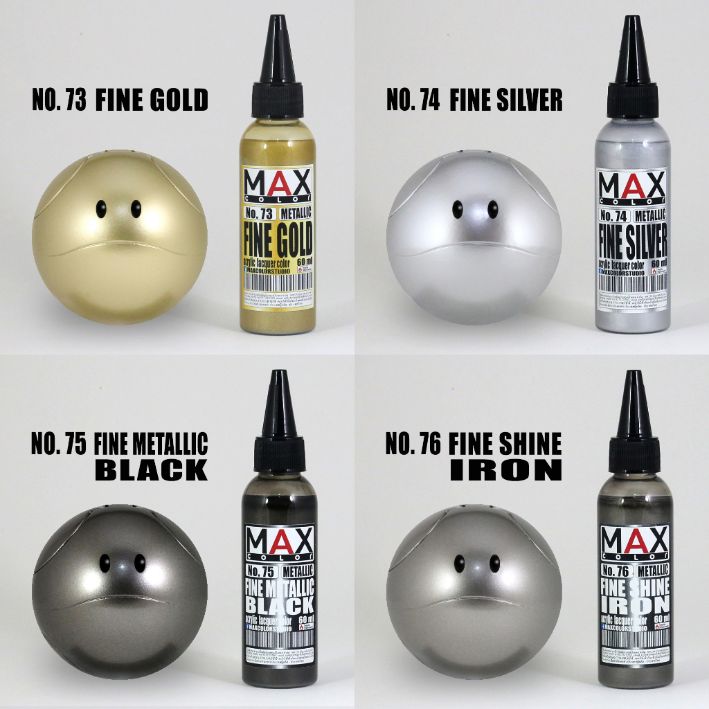 No73-No76 max color สีพ่นโมเดล กันดั้ม รถถัง อาร์ททอย พลาสติกโมเดล สีผสมสำเร็จพร้อมใช้งาน