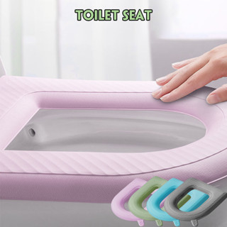 แผ่นรองนั่งฝาชักโครก Toilet seat pad ฝาครอบที่นั่งชักโครกกันน้ํา ไม่ซึมน้ำ ที่รองชักโครก J085 แผ่นรองนั่งชักโครก