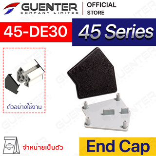 End Cap 45-DE30 - 45 Series (จำหน่ายแบบตัว/แพ็ค) ฝาปิดสำหรับโปรไฟล์ขนาด 45×45 30 องศา มีให้เลือก 2 สี [ASD-DE3]