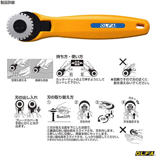 คัตเตอร์ Olfa โรตารี่คัตเตอร์ ตัดฉลุ ขนาด 28mm