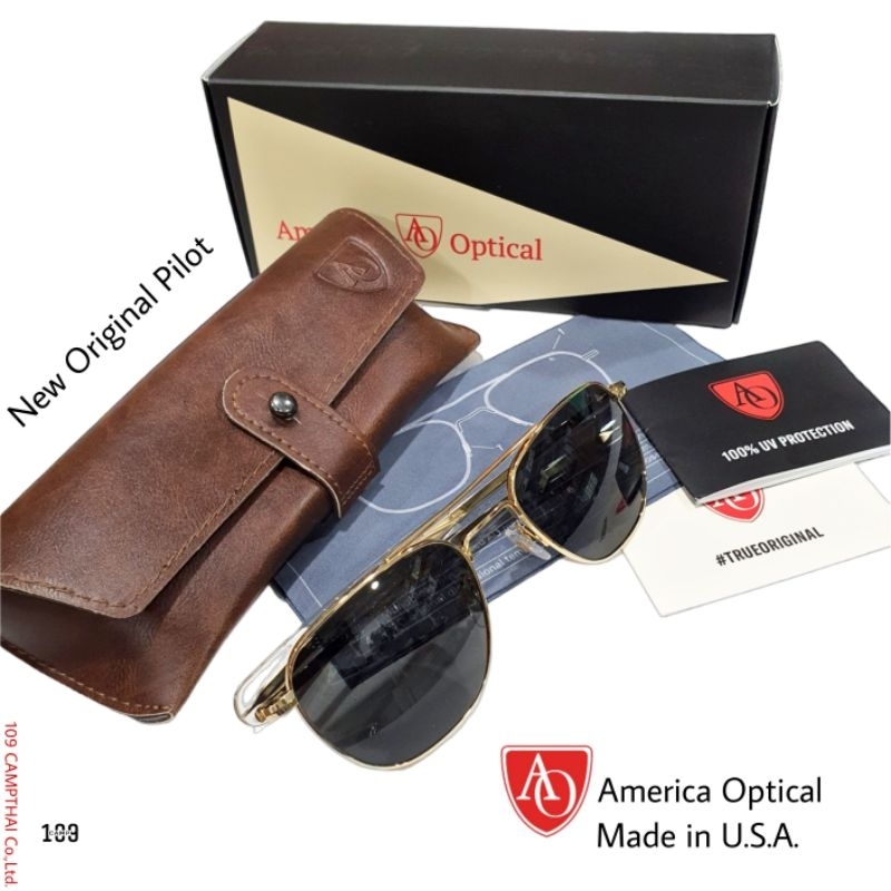 แว่นตาAO รุ่น pilot ตัวใหม่ ของแท้ Made in USA.ตัวแทนจำหน่ายในประเทศอย่างเป็นทางการ รับประกันสินค้าส