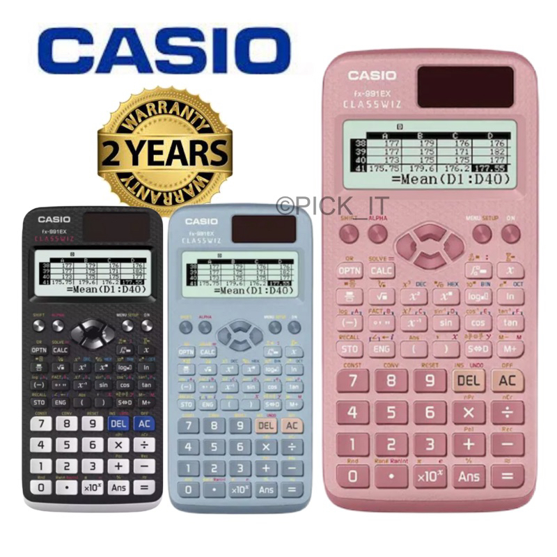 Casio Calculator แท้100% เครื่องคิดเลข รุ่น FX-991EX Pink/Black เครื่องคิดเลขวิทยาศาสตร์ สีชมพู/สีดำ