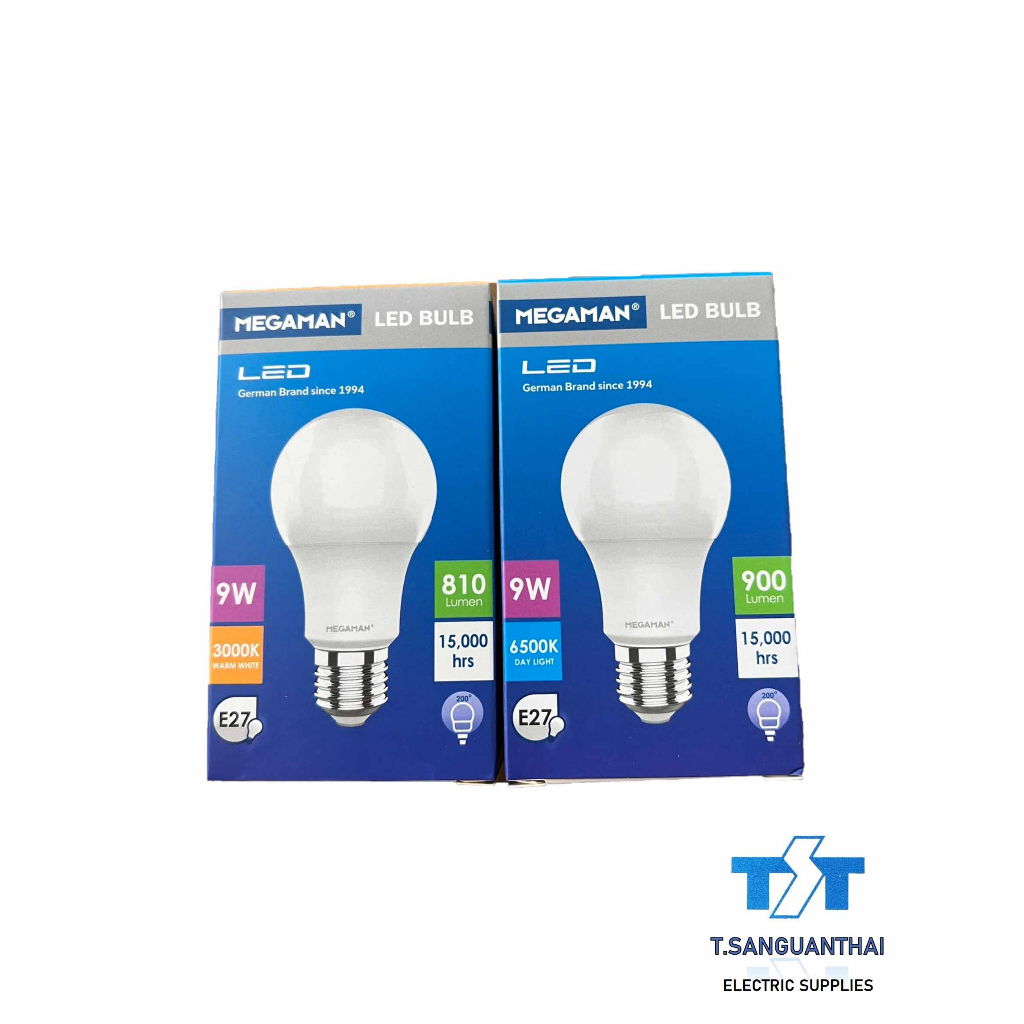 Megaman หลอดไฟ LED Bulb 9W / 12W / 15W ขั้ว E27 แสงขาว แสงวอร์ม