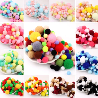 ปอมปอมคละขนาด คละสี 1cm-3cm (20กรัม /130-135 ลูก)