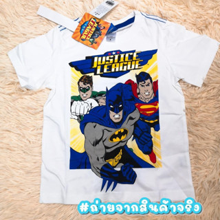 เสื้อยืดลาย Batmanและเพื่อนheroพื้นขาว/ ลิขสิทธิ์แท้ Justice league