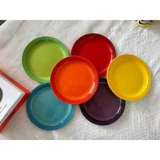 French lc cool color household ceramic disc plate frying dish flat plate fruit plate tableware set 23cm