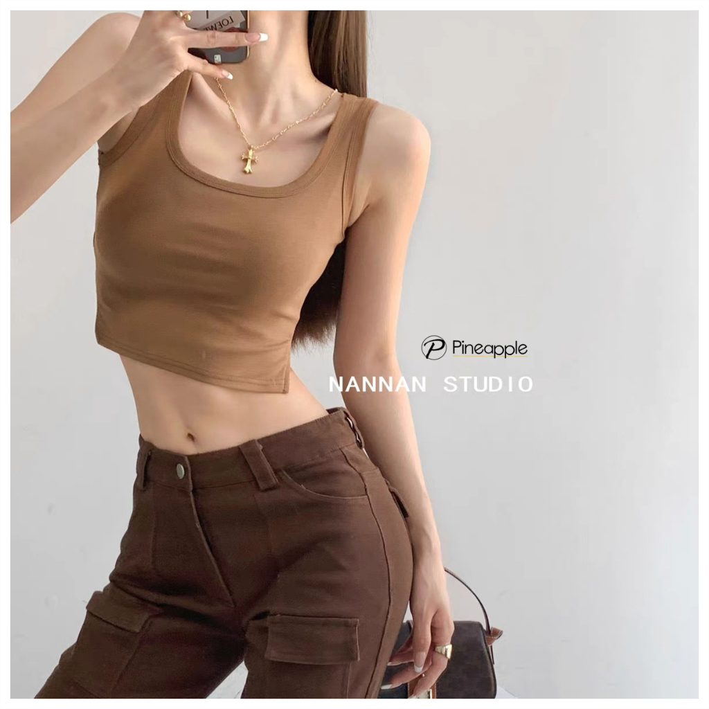 669 เสื้อกล้ามครอปสไตลส์สปอร์ตบ่าแบบผ่าข้างแนวแซ็กซี่ Side slit sports style vest ราคา ถูกที่สุด ดีลบีเคเค แกลเลอรีภาพที่ 6