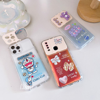 เคสขาตั้งลายการ์ตูนมาใหม่ปิดกล้องกระจก for iPhone 6 6Plus 7 7Plus for iPhone11 12 12PROMAX 13 13PROMAX 14 14PROMAX