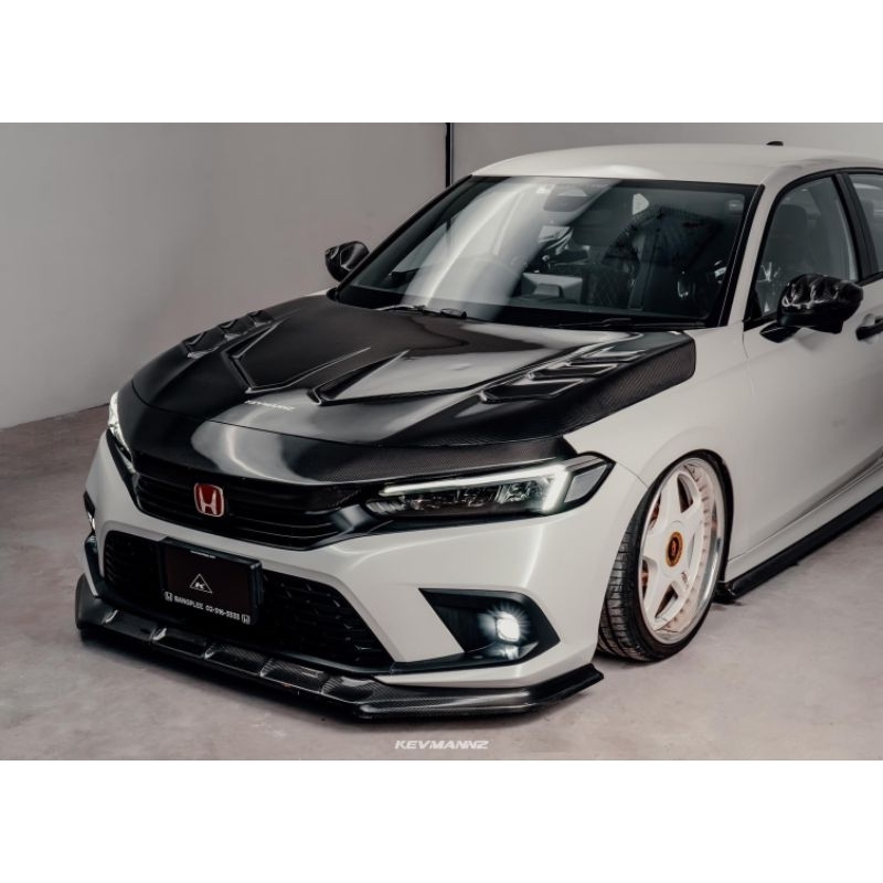 ลิ้นหน้ารถยนต์ ลิ้นหน้ารถ Honda Civic Fe Carbon Front Lip สเกิร์ต skirt body part