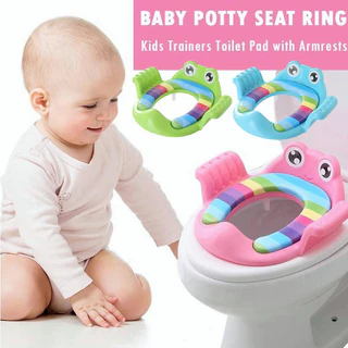 👶พร้อมส่ง👶ฝารองนั่งชักโครกเด็ก ที่รองชักโครกเด็ก ชักโครกเด็ก เอาแขนมา เพิ่มขนาด pp วัสดุ