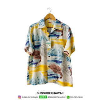 SUN SURF Hawaiin shirt  "HAWKS OVER Mt.FUJI"