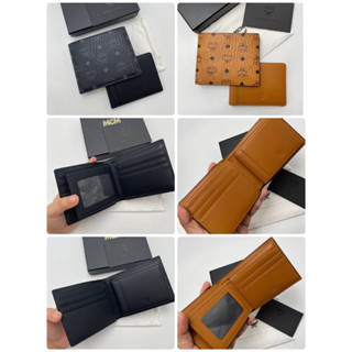 พร้อมส่ง 🔥Sale 8099🔥MCM Wallet Mens MCM Bi-Fold Wallet ID Card Case Visetos แบบมีไส้