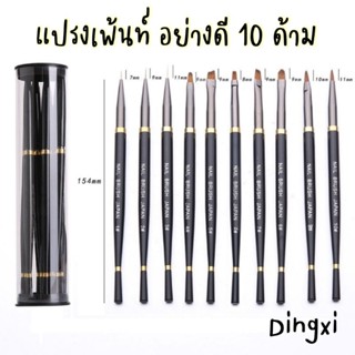 《DINGXI Japan Brush x10 》เซ็ทแปรง​ 10 ด้าม​