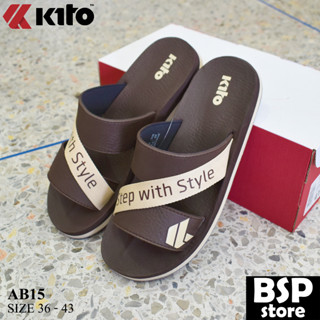 kito รุ่น AB15 สีน้ำตาล รองเท้าแตะ ชาย หญิง ดีไซน์ทันสมัยเหม…