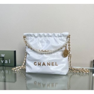 **พร้อมส่ง** กระเป๋า Chanel22 ไซส์ Mini แต่งโซ่และสายไข่มุก พร้อมกล่อง งาน PREMIUM