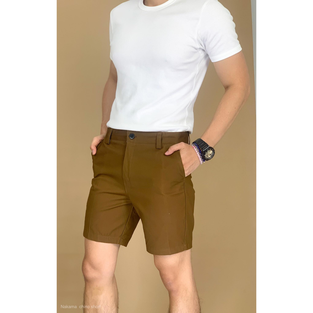 กางเกงขาสั้นผ้าชิโนความยาวความยาว17นิ้ว (ใส่โค้ดNA6JUNE ลดเพิ่ม 38.-)