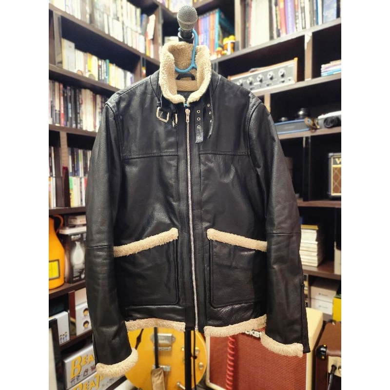 Asos Pilot/Bomber Shearling Leather Jacket. 100% genuine leather