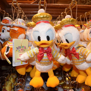 พวงกุญแจเข็มกลัดโดนัลดั๊ก Happiness Is Here Parade Finale Donald Duck ลิขสิทธิ์แท้ ของสะสมมือสองญี่ปุ่น