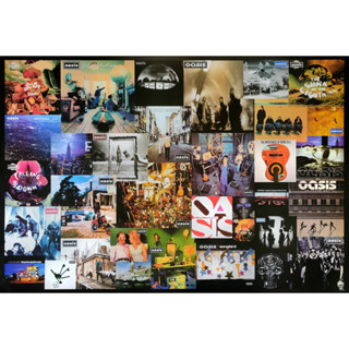 โปสเตอร์ ปก วง ดนตรี ร็อค โอเอซิส OASIS Cover Mix Album (1991-2009) POSTER 24"x35" นิ้ว English Rock Britpop V2