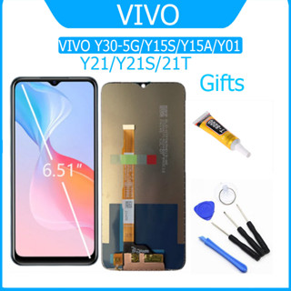 อะไหล่จอพร้อมทัชส vivo Y21/Y21S/y21T / Y30-5G /Y15A/Y15S/Y01/ แถมชุดไขควงกับกาวติดหน้าจอ