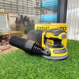 STANLEY FATMAX เครื่องขัดกระดาษทรายกลมไร้สาย 20V  ขนาด 5 นิ้ว SFMCW220B**เครื่องเปล่า ไม่รวมแบตเตอรี่ ไม่รวมแท่นชาร์ท**