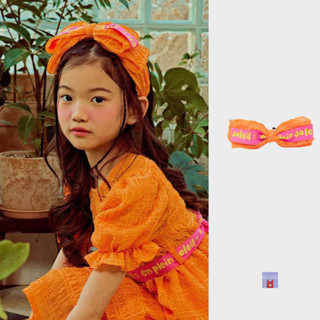 Iris kids IKH067_bow Orange cute bow hair band ที่คาดผม เครื่องตกแต่งทรงผมเด็กผู้หญิง อุปกรณ์ตกแต่งผม