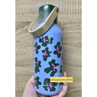 พร้อมส่ง Ikea Marimekko กระบอกน้ำมีหูหิ้วไม้ ลายใบไม้