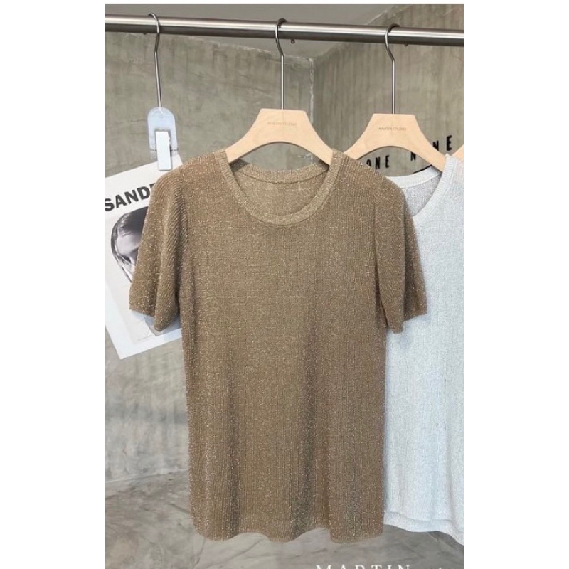 New เสื้อวิ้งๆสีน้ำตาลผ้าไม่คัน ป้าย Milinna