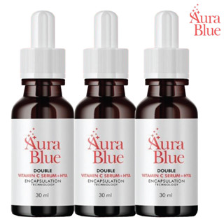 Aura blue ออร่าบลู aurablue เซรั่มดับเบิ้ลวิตามินซี [3ขวด