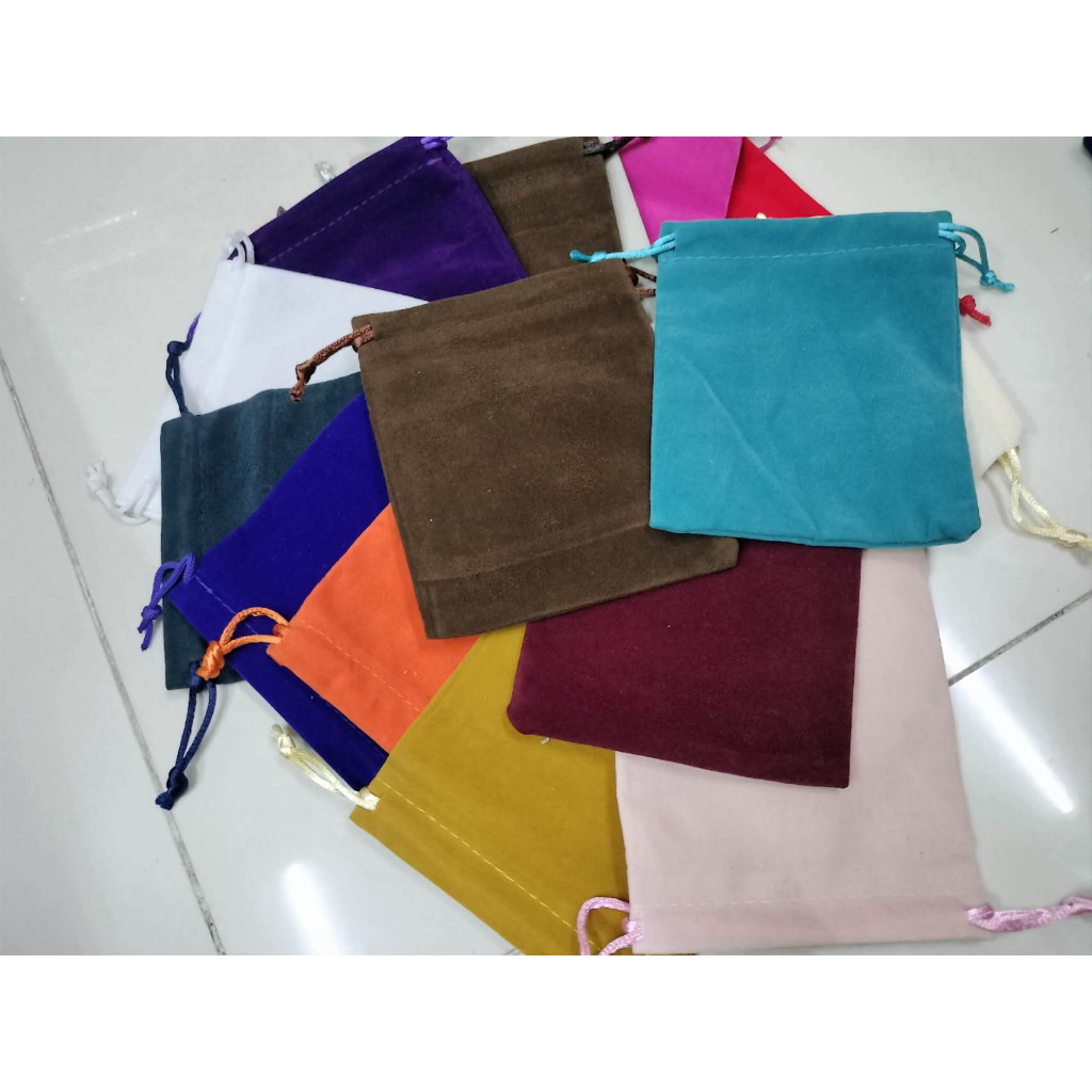 🌈STG🌈 พร้อมส่ง ถุงผ้า ถุงหูรูด ผ้ากำมะหยี่ ใส่เครื่องประดับ ของชำร่วยราคาถูก