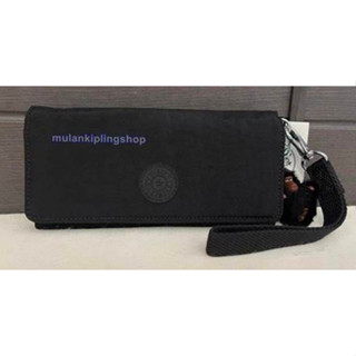 ส่งฟรี EMS Kipling Rubi wallet - Black  สีดำผ้าสีพื้น